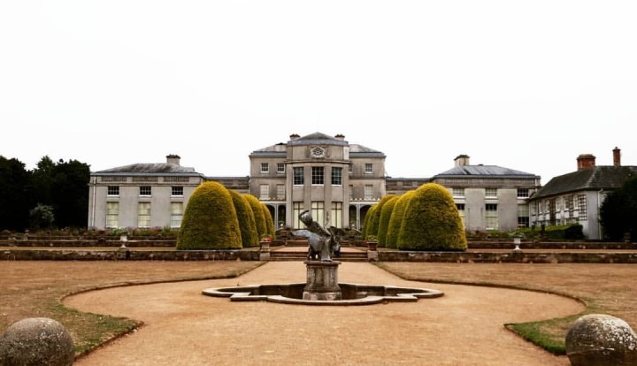 Shugborough Estate. National Trust. A big mansion. Old English building. 4 freckled faces.