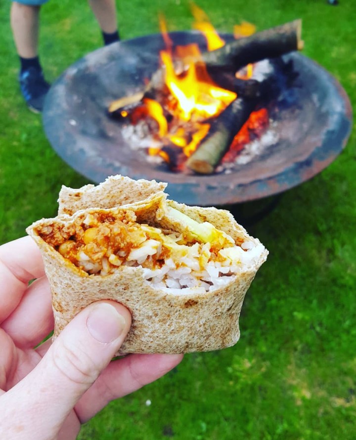Fire pit. A wrap. 4 Freckled Faces.